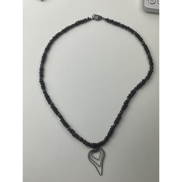 Sterling Silver Heart Pendant Amethyst Beaded Necklace 18" & Bracelet 7.5" Set - Picture 6 of 15